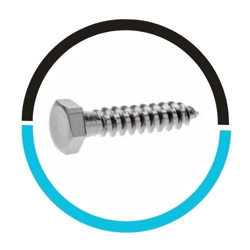 Hex Head Clear Galvanized Steel Leg Screw in UAE