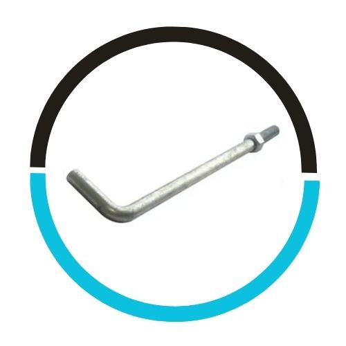 Grade 10.9 galvanized L type foundation hook bolt in UAE